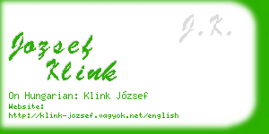 jozsef klink business card